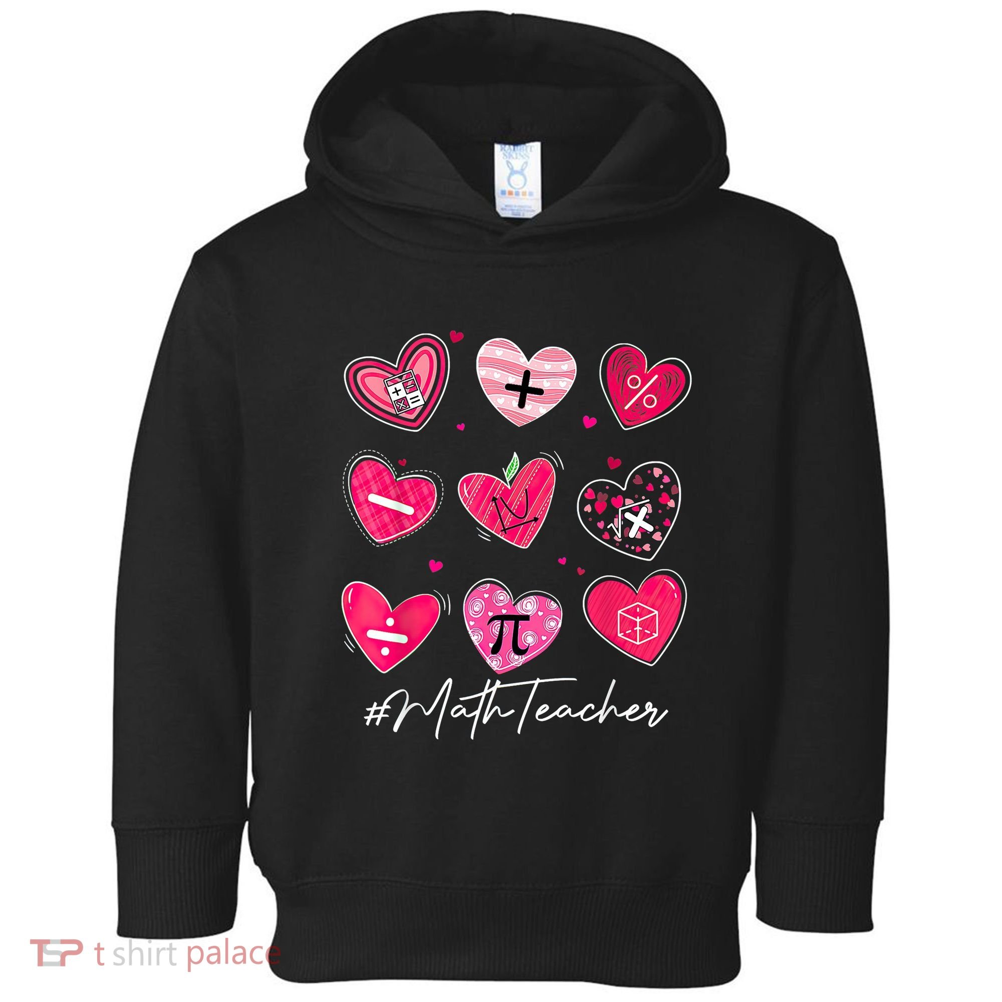 Funny Math Teacher Valentine's Day Pi Math Lover Outfits Toddler Hoodie