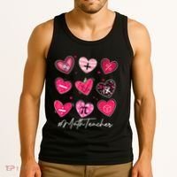 Funny Math Teacher Valentine's Day Pi Math Lover Outfits Tank Top thumb 3