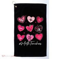 Funny Math Teacher Valentine's Day Pi Math Lover Outfits Golf Towel thumb 0