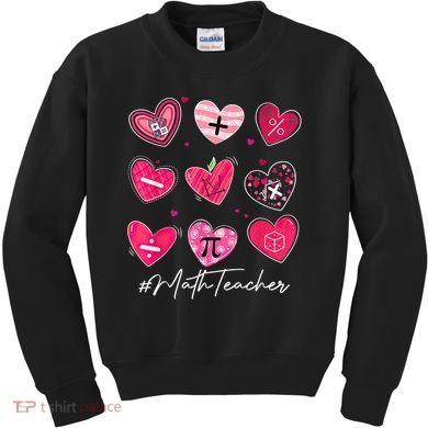 Funny Math Teacher Valentine's Day Pi Math Lover Outfits Kids Sweatshirt