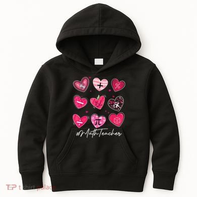 Funny Math Teacher Valentine's Day Pi Math Lover Outfits Kids Hoodie