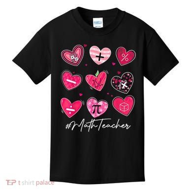 Funny Math Teacher Valentine's Day Pi Math Lover Outfits Kids T-Shirt