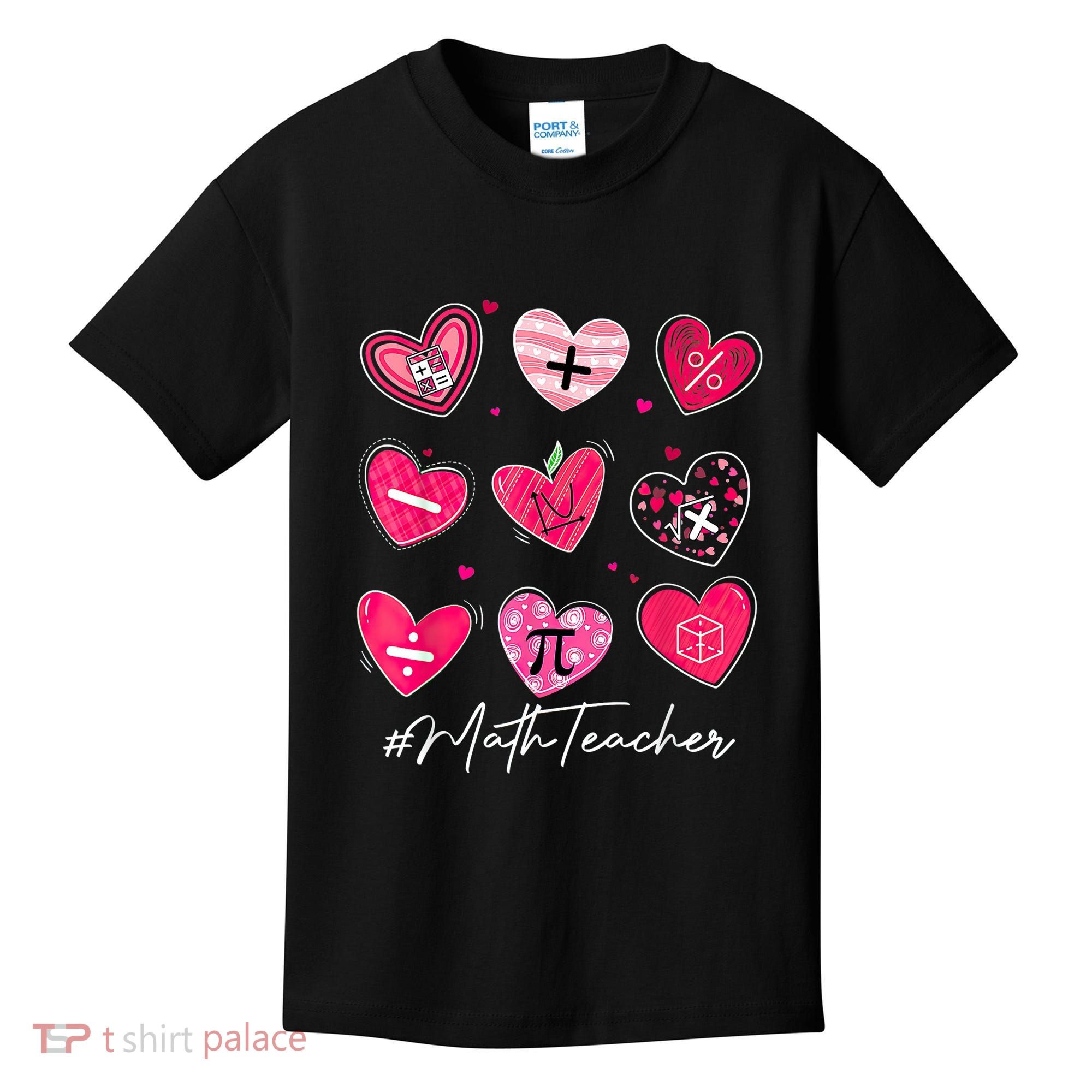 Funny Math Teacher Valentine's Day Pi Math Lover Outfits Kids T-Shirt