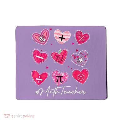Funny Math Teacher Valentine's Day Pi Math Lover Outfits Mousepad