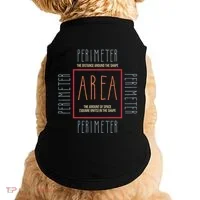 Funny Math Teacher Area Perimeter Cool Math Math Teacher Doggie Tank thumb 0