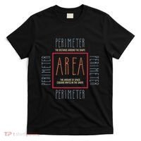 Funny Math Teacher Area Perimeter Cool Math Math Teacher T-Shirt thumb 0