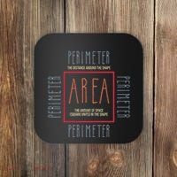 Funny Math Teacher Area Perimeter Cool Math Math Teacher Coaster thumb 0
