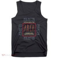 Funny Math Teacher Area Perimeter Cool Math Math Teacher Tank Top thumb 0