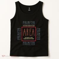 Funny Math Teacher Area Perimeter Cool Math Math Teacher Tank Top thumb 2