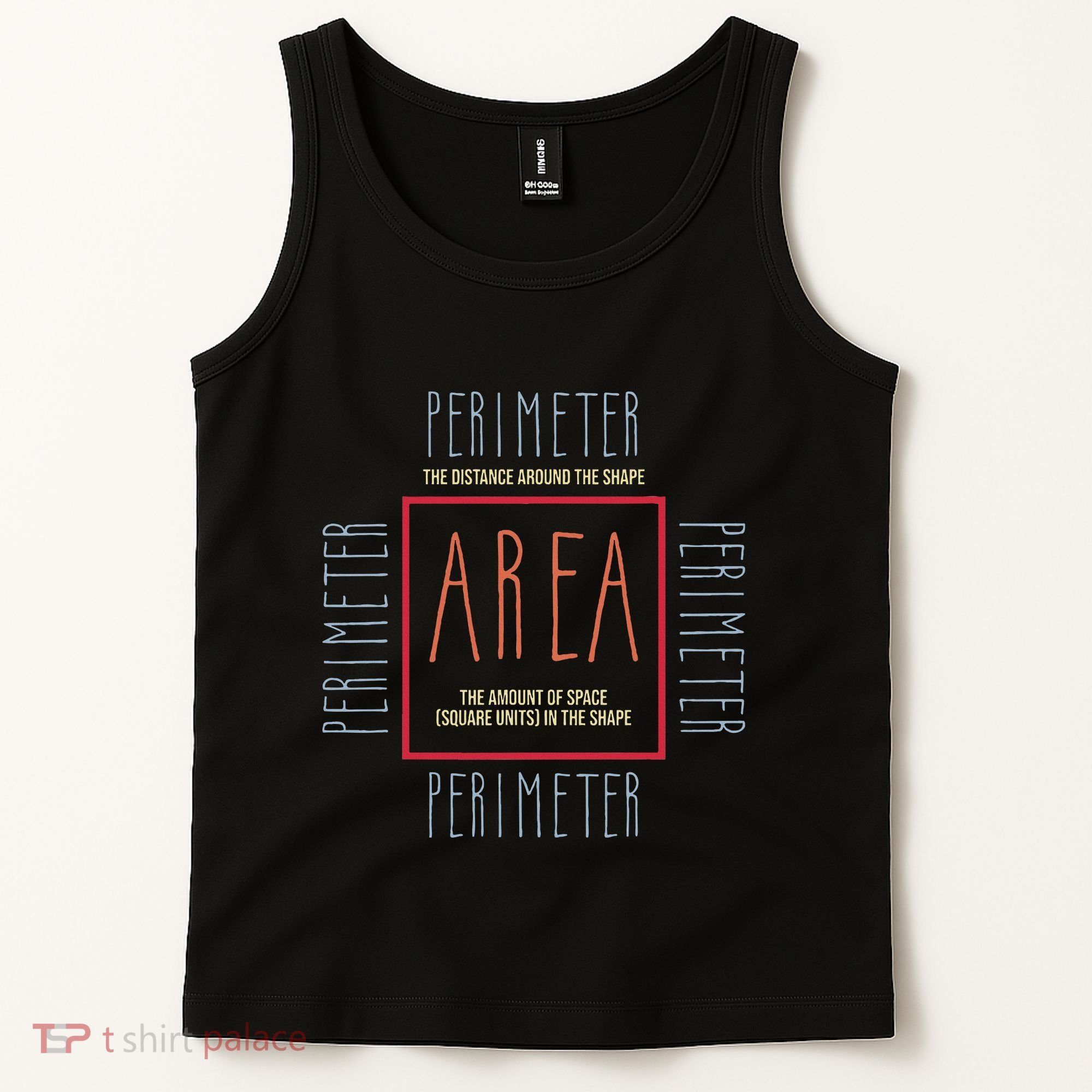 Funny Math Teacher Area Perimeter Cool Math Math Teacher Tank Top