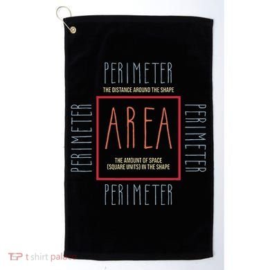 Funny Math Teacher Area Perimeter Cool Math Math Teacher Golf Towel