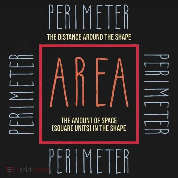 Funny Math Teacher Area Perimeter Cool Math Math Teacher Kids Long Sleeve Shirt
