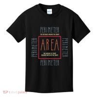 Funny Math Teacher Area Perimeter Cool Math Math Teacher Kids T-Shirt thumb 0