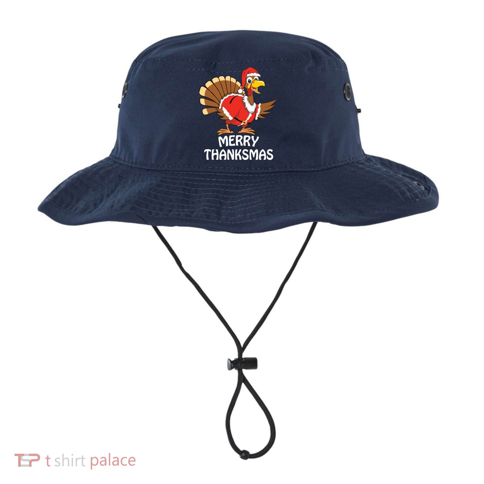 Funny Merry Thanksmas Happy Thanksgiving Merry Christmas Bucket Hat