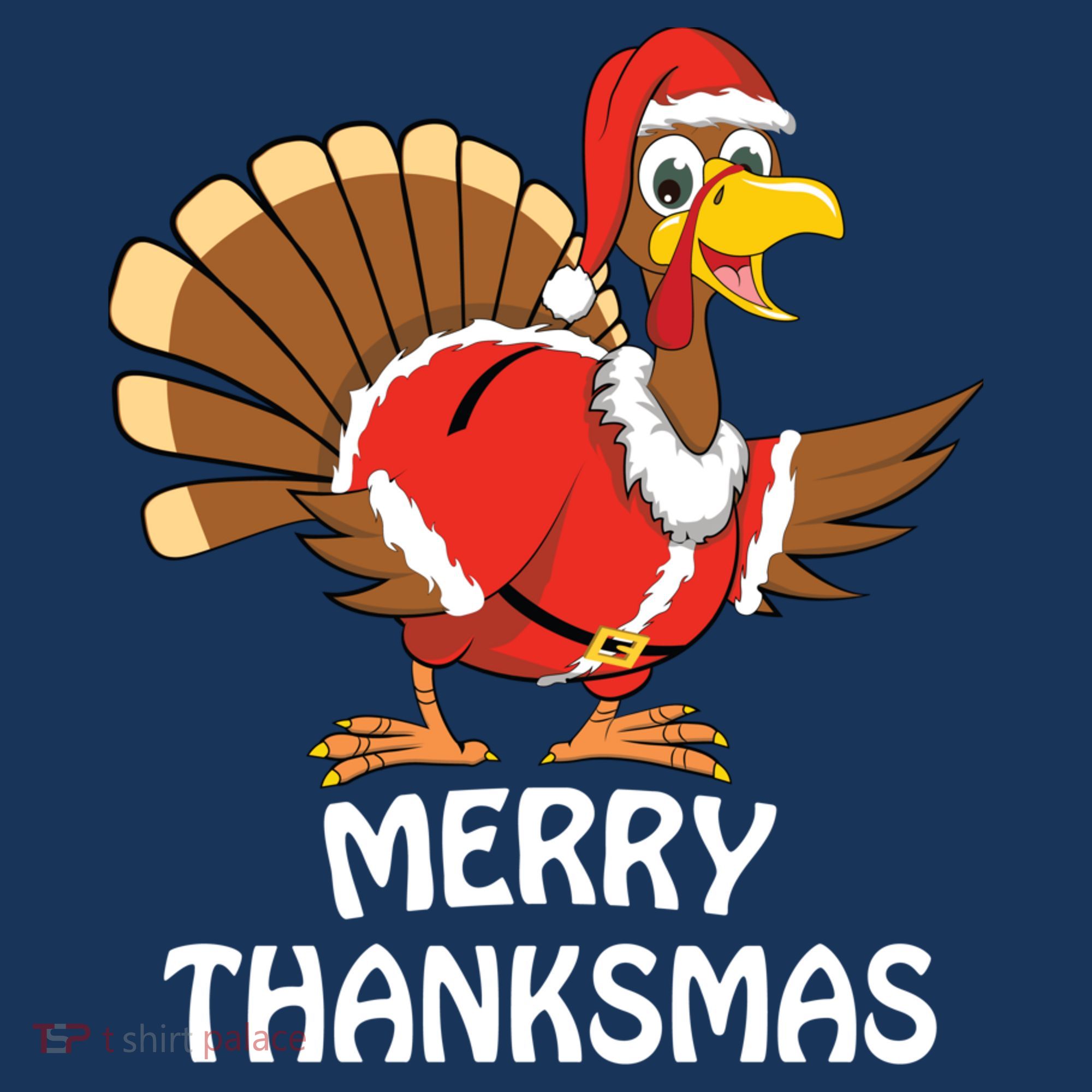 Funny Merry Thanksmas Happy Thanksgiving Merry Christmas Women's Hoodie