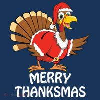 Funny Merry Thanksmas Happy Thanksgiving Merry Christmas Baby Bodysuit thumb 2