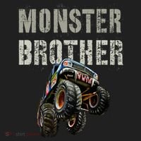 Funny Monster Truck Brother Birthday Bro Son Mom Dad Gift Beanie thumb 2