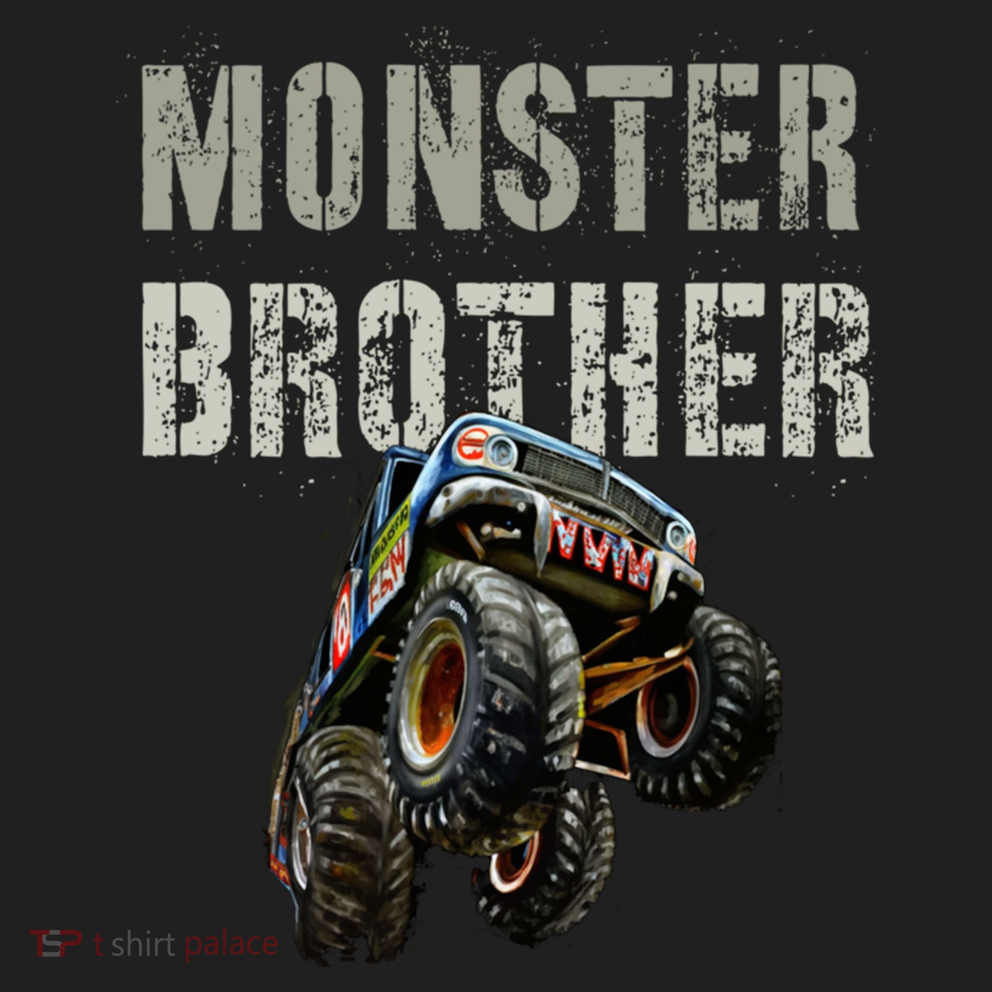 Funny Monster Truck Brother Birthday Bro Son Mom Dad Gift Beanie
