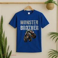Funny Monster Truck Brother Birthday Bro Son Mom Dad Gift T-Shirt thumb 2