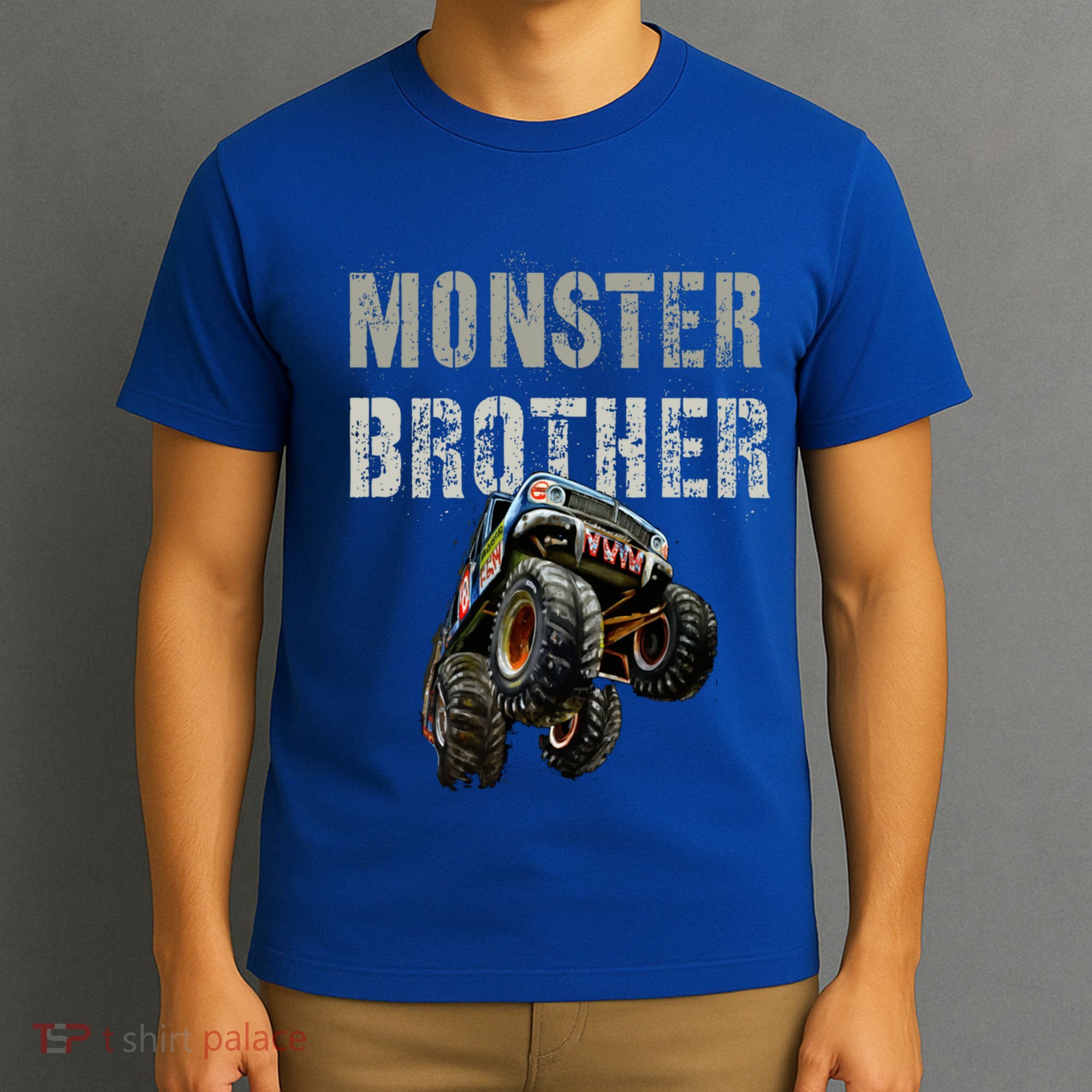 Funny Monster Truck Brother Birthday Bro Son Mom Dad Gift T-Shirt