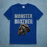 Funny Monster Truck Brother Birthday Bro Son Mom Dad Gift T-Shirt thumb 5
