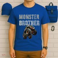 Funny Monster Truck Brother Birthday Bro Son Mom Dad Gift T-Shirt thumb 6