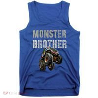 Funny Monster Truck Brother Birthday Bro Son Mom Dad Gift Tank Top thumb 0