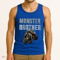 Funny Monster Truck Brother Birthday Bro Son Mom Dad Gift Tank Top thumb 3