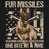 Fur Missiles Teaching Criminals Blue Line K9 Dog Unit Police Hoodie thumb 2