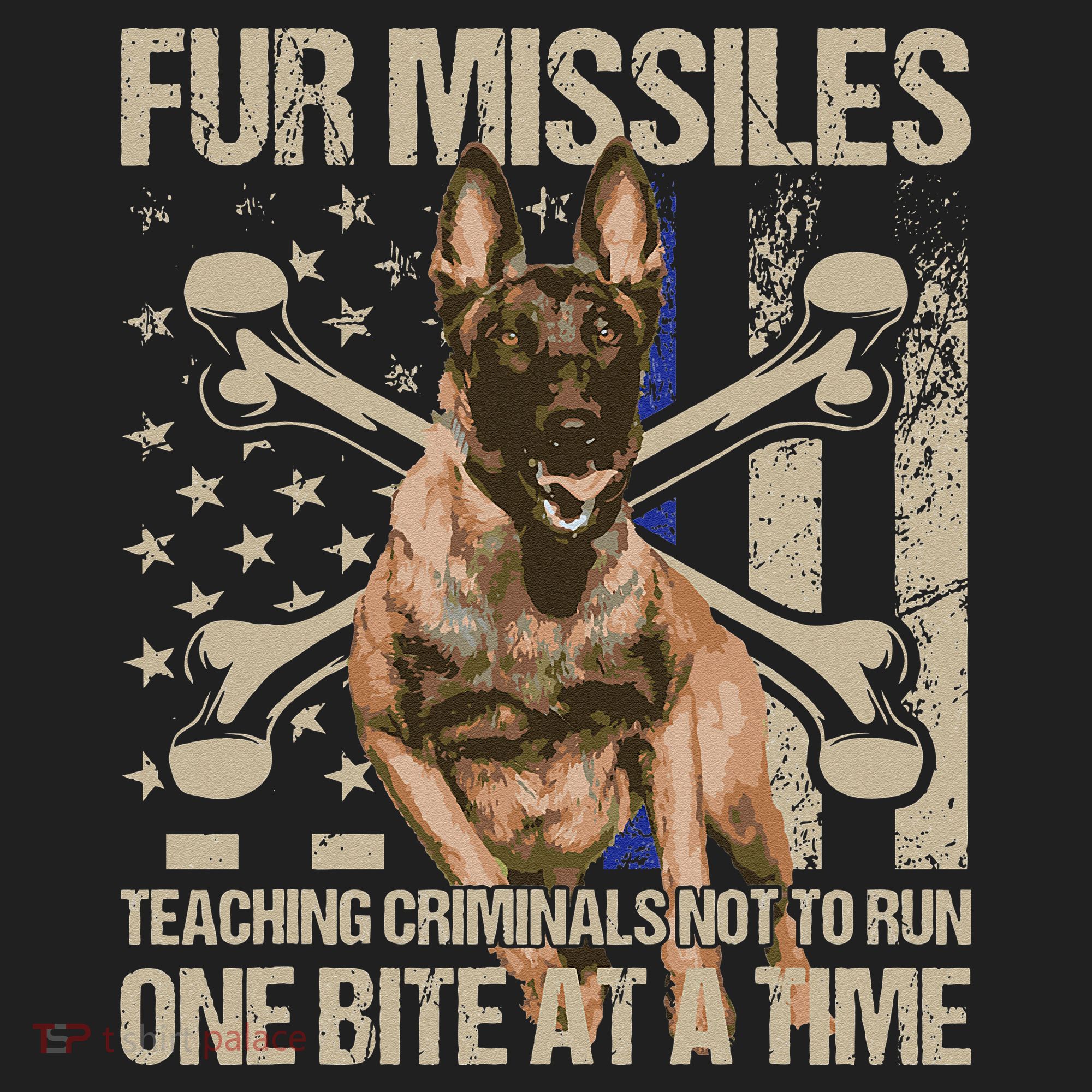 Fur Missiles Teaching Criminals Blue Line K9 Dog Unit Police Beanie
