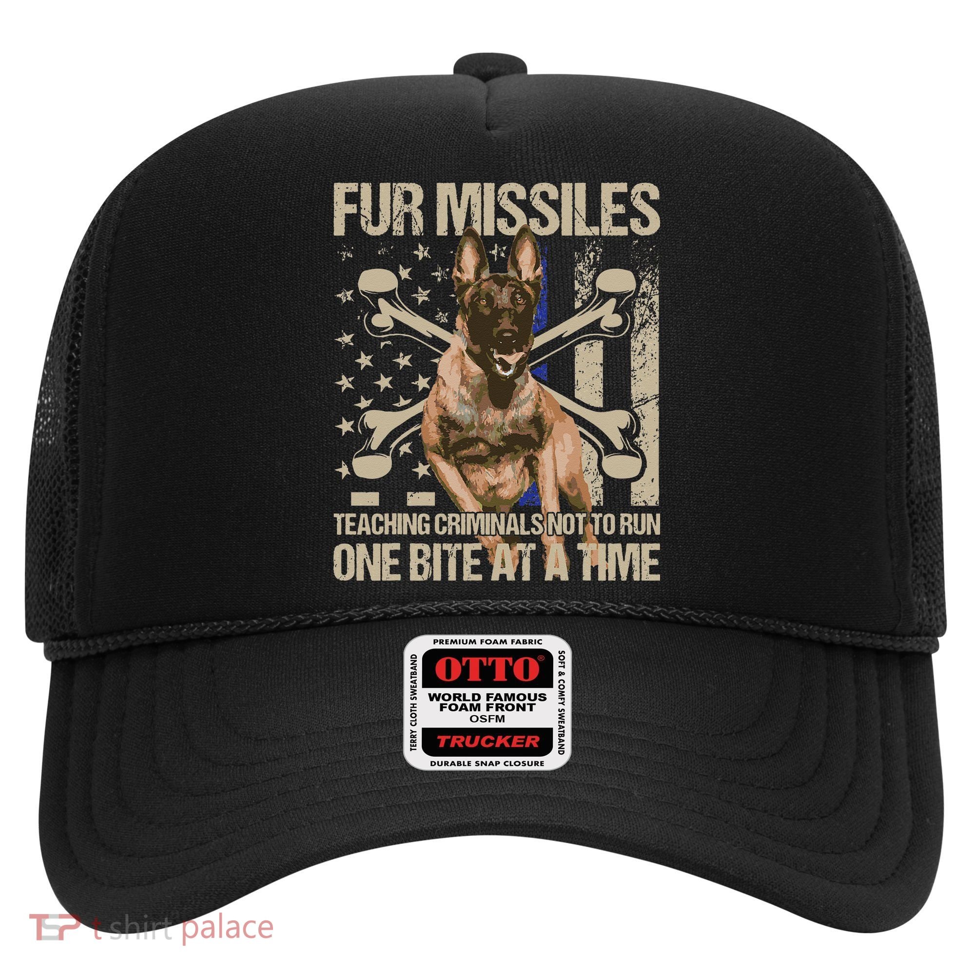 Fur Missiles Teaching Criminals Blue Line K9 Dog Unit Police Hat