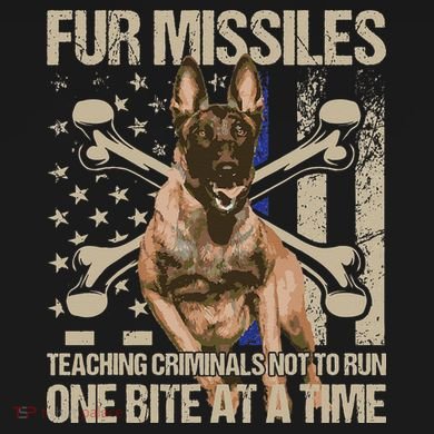 Fur Missiles Teaching Criminals Blue Line K9 Dog Unit Police Visor