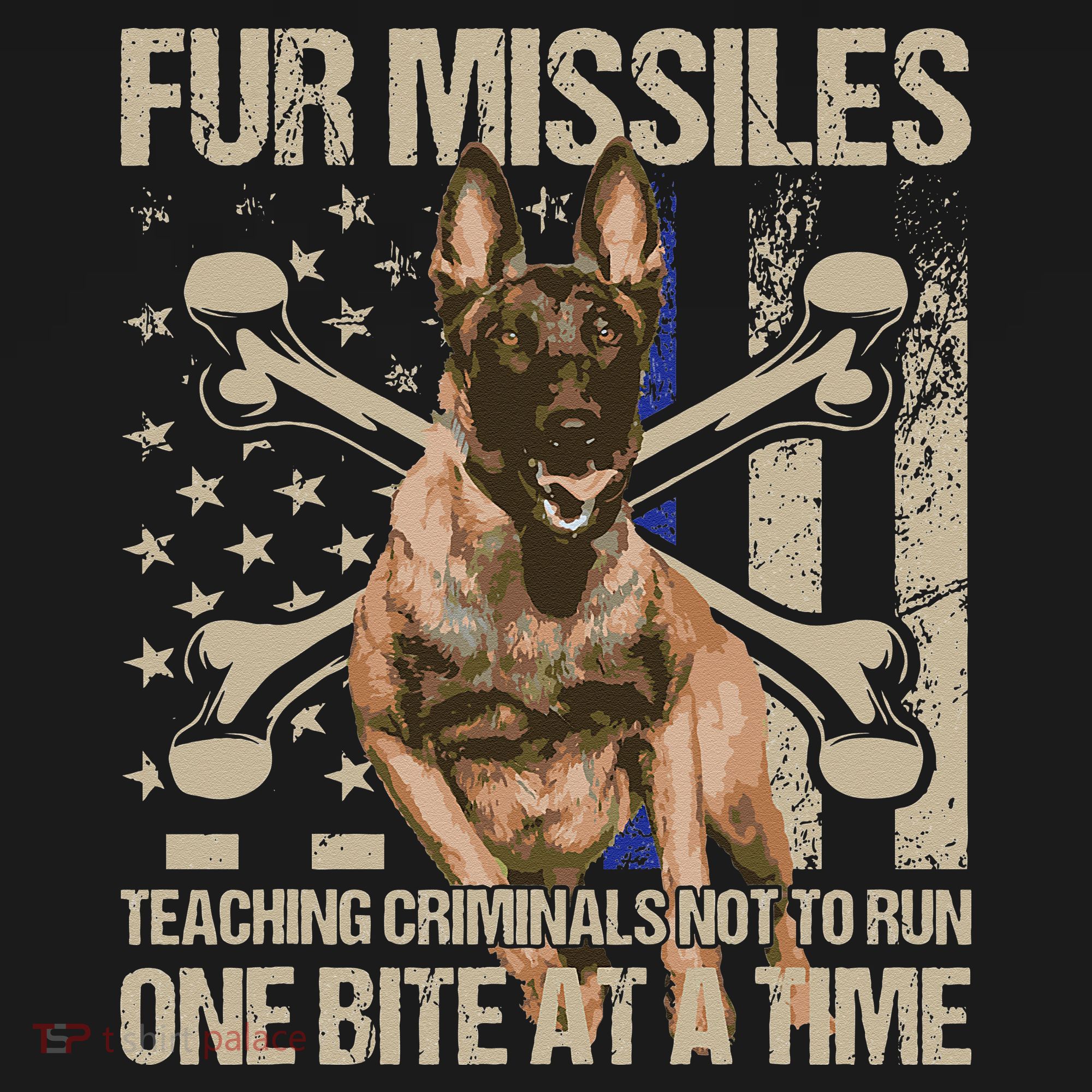 Fur Missiles Teaching Criminals Blue Line K9 Dog Unit Police Visor
