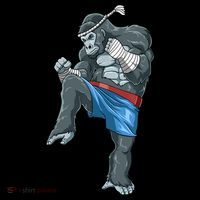 Funny Muay Thai Gorilla Thai Boxing Backpack thumb 2