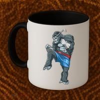 Funny Muay Thai Gorilla Thai Boxing Coffee Mug thumb 2
