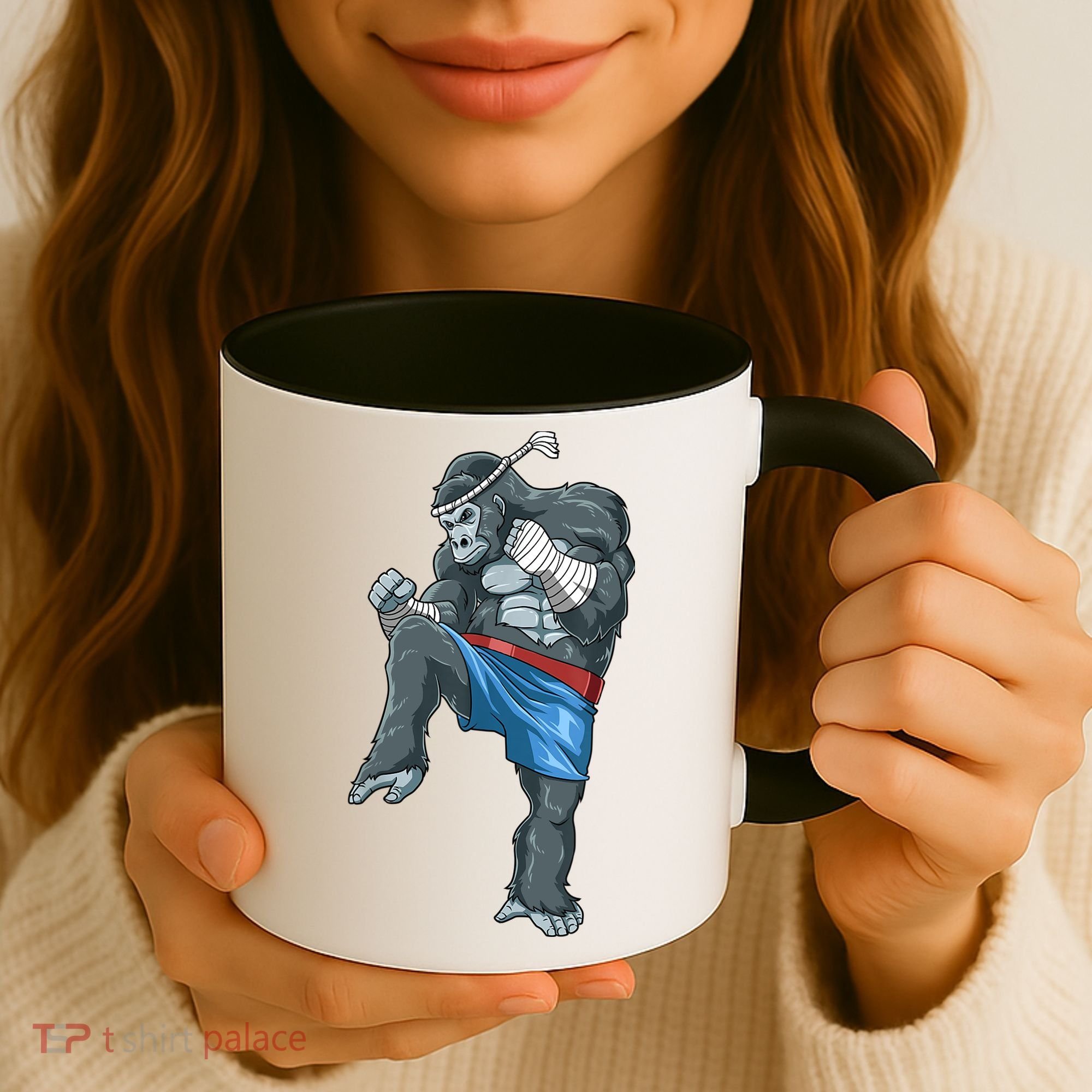 Funny Muay Thai Gorilla Thai Boxing Coffee Mug