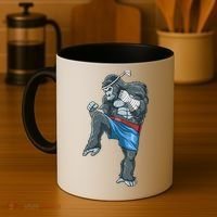 Funny Muay Thai Gorilla Thai Boxing Coffee Mug thumb 4