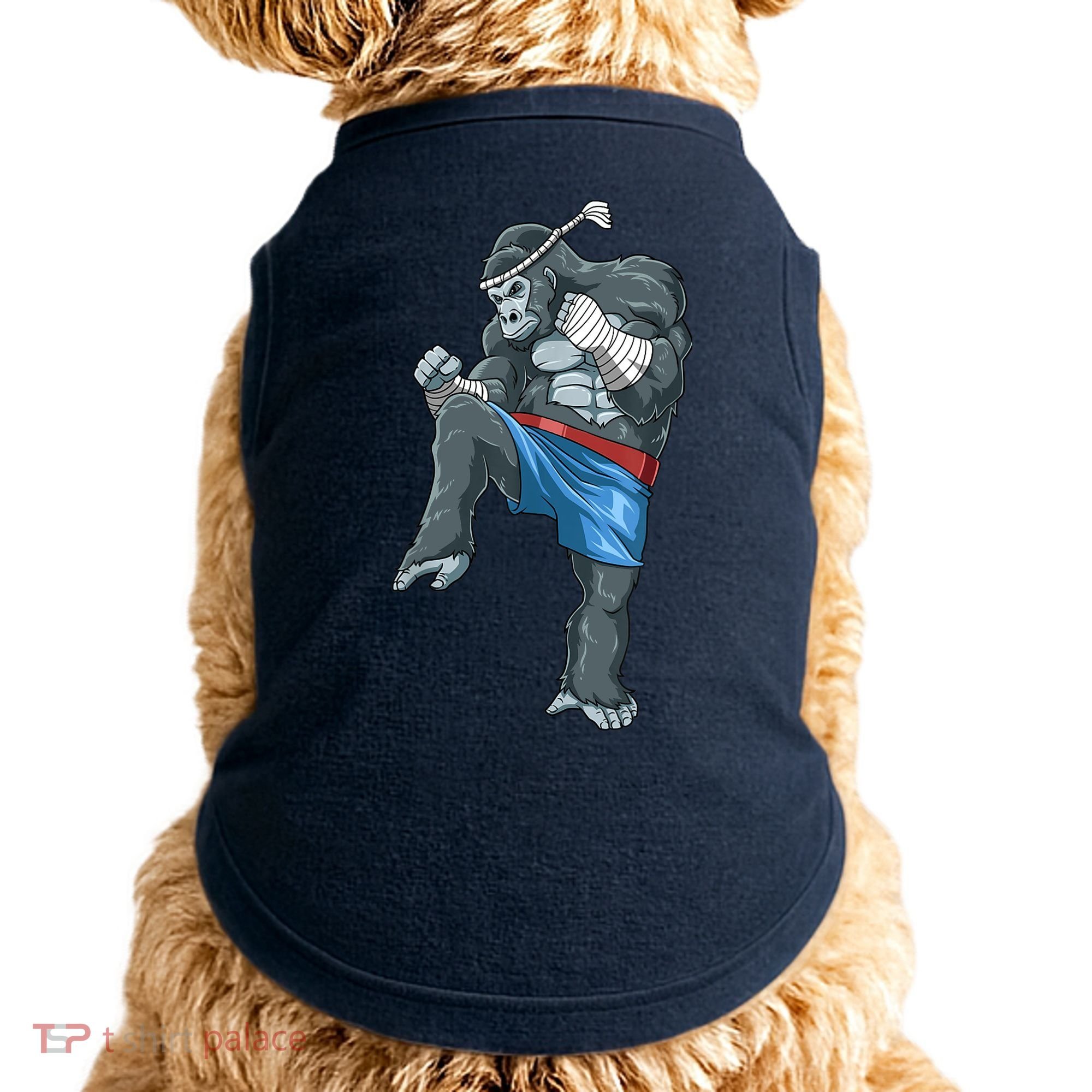 Funny Muay Thai Gorilla Thai Boxing Doggie Tank