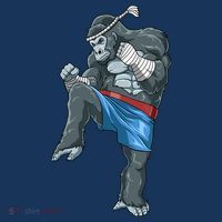 Funny Muay Thai Gorilla Thai Boxing Sweatshirt thumb 3
