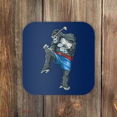 Funny Muay Thai Gorilla Thai Boxing Coaster