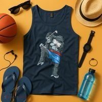 Funny Muay Thai Gorilla Thai Boxing Tank Top thumb 4