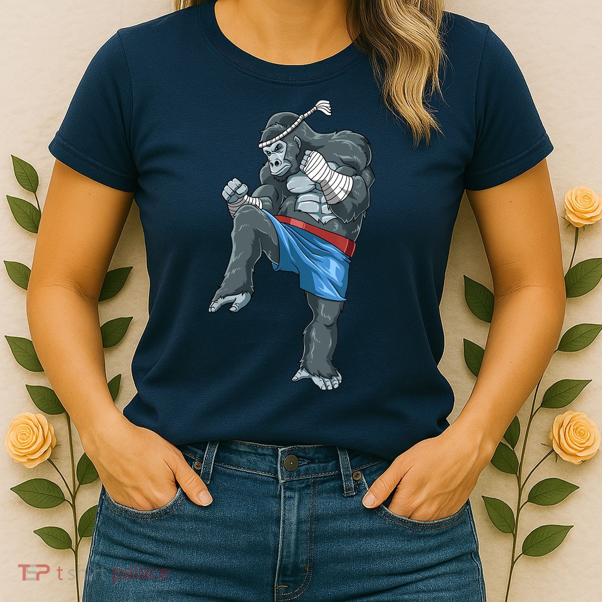 Funny Muay Thai Gorilla Thai Boxing Women's T-Shirt