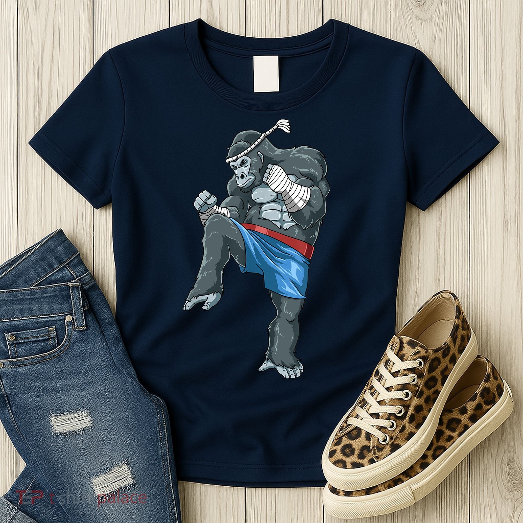 Funny Muay Thai Gorilla Thai Boxing Women's T-Shirt