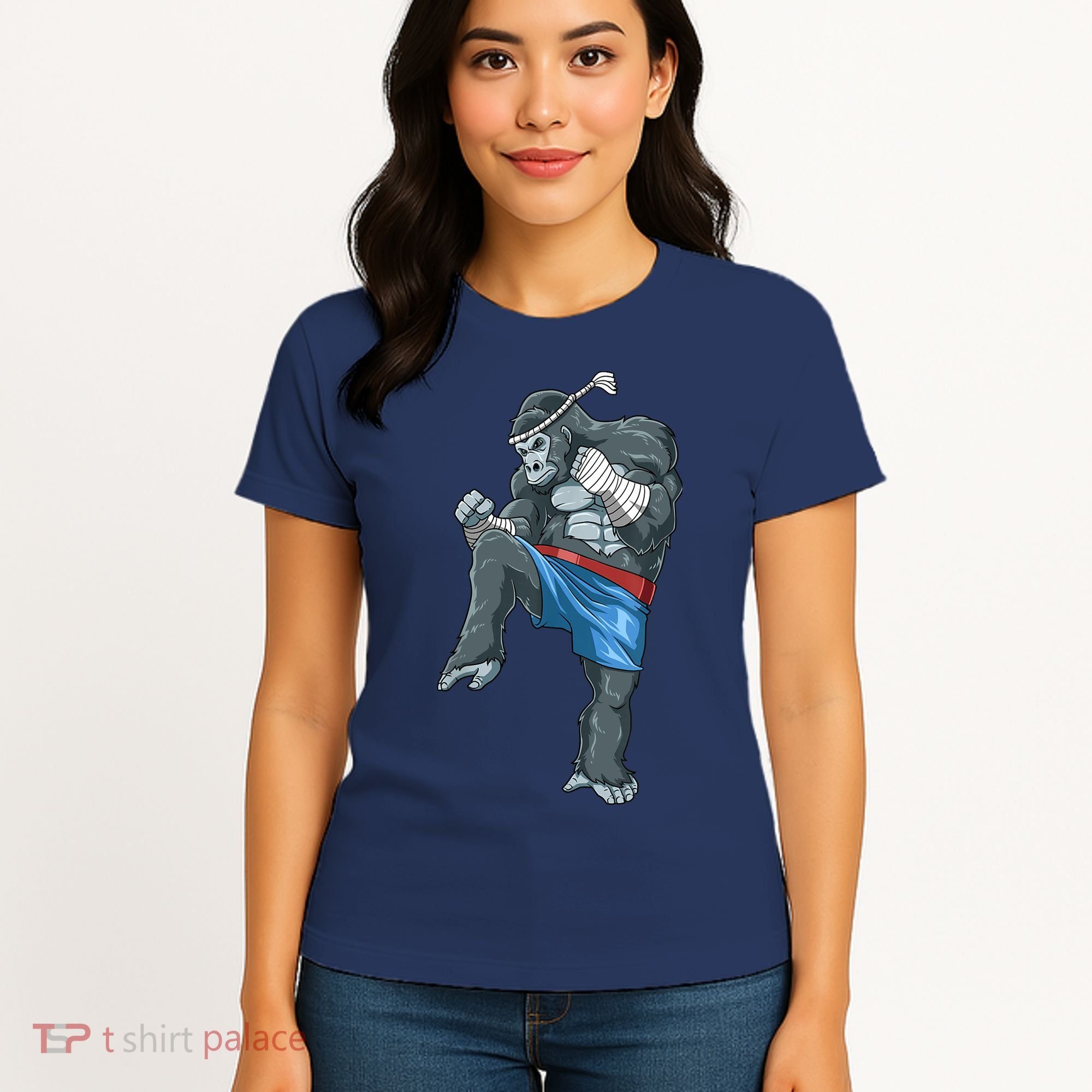 Funny Muay Thai Gorilla Thai Boxing Women's T-Shirt