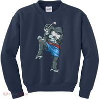Funny Muay Thai Gorilla Thai Boxing Kids Sweatshirt thumb 0