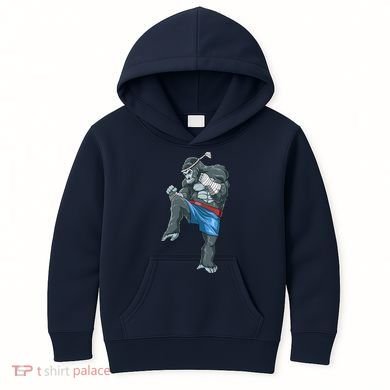 Funny Muay Thai Gorilla Thai Boxing Kids Hoodie