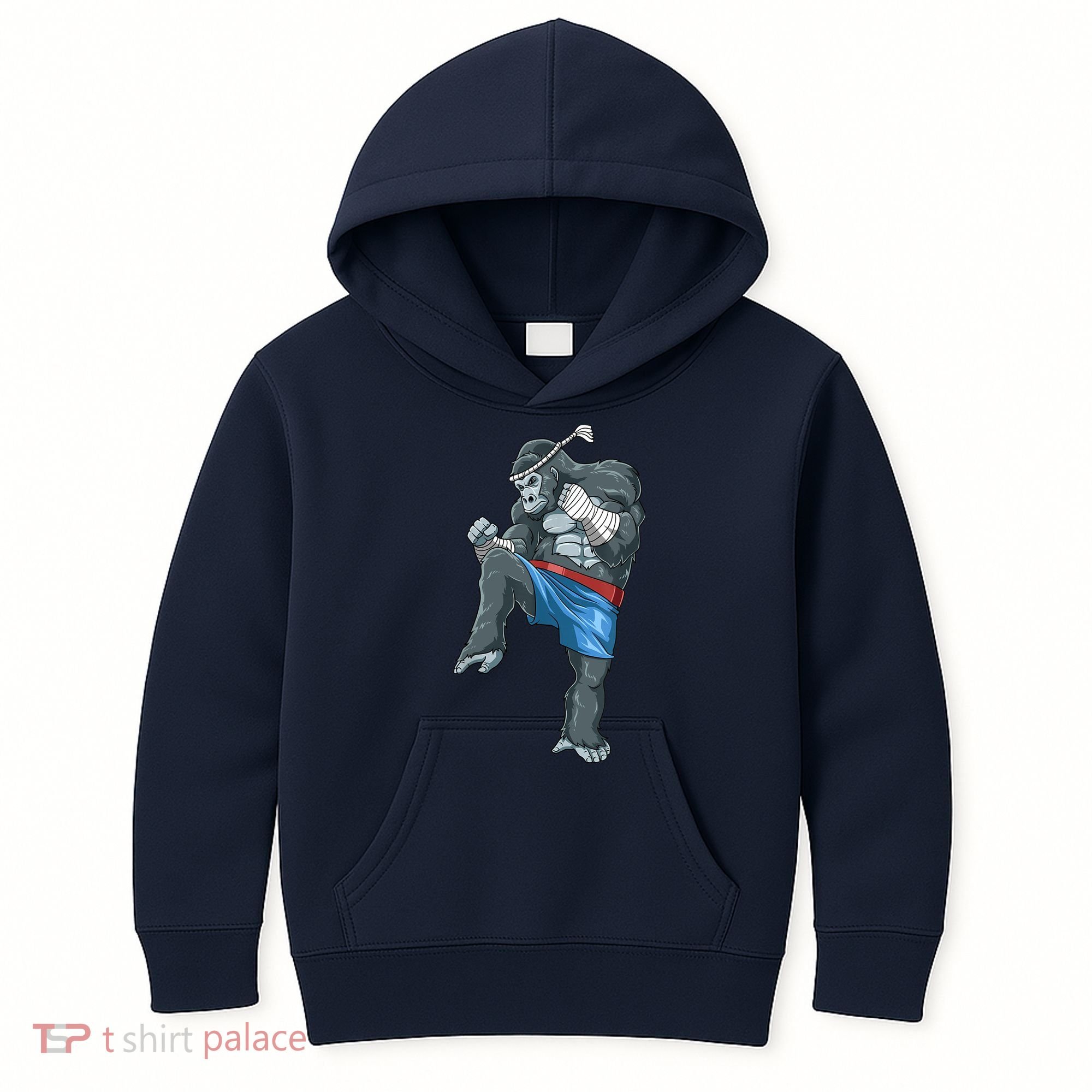 Funny Muay Thai Gorilla Thai Boxing Kids Hoodie