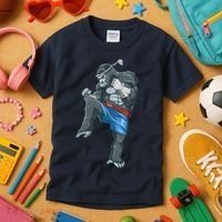 Funny Muay Thai Gorilla Thai Boxing Kids T-Shirt thumb 3