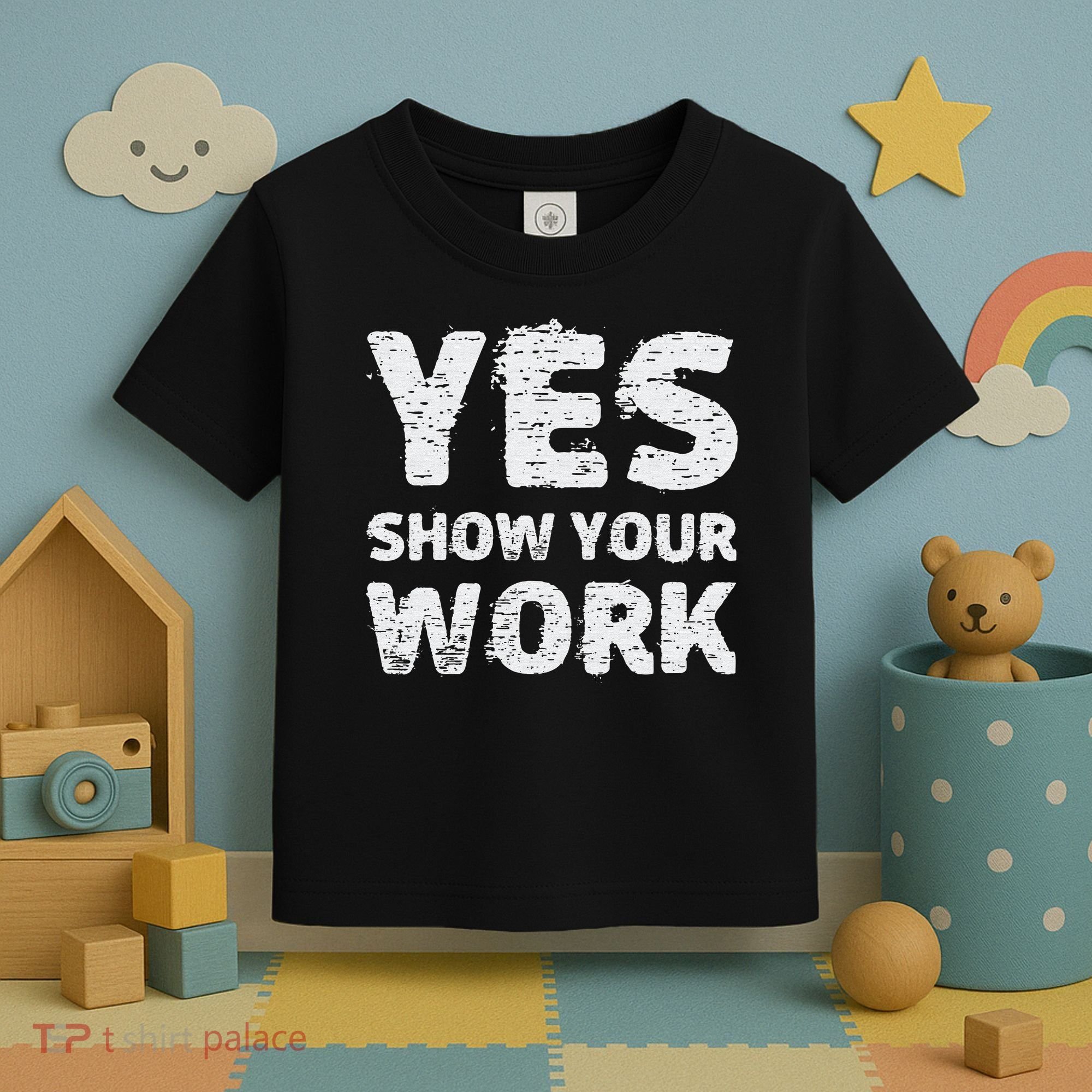 Funny Math Teacher show your work thanks Equation physics Toddler T-Shirt