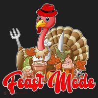 Feast Mode Turkey Thanksgiving Holiday Beanie thumb 2
